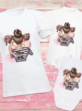 Тениски с надпис за майка и дъщери