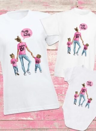 Комплект тениски за майка и дъщери