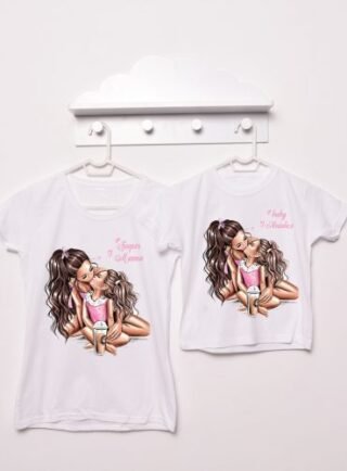 Съвпадащи тениски за мама и дъщеря