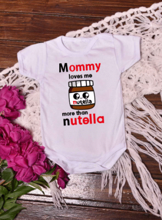 Боди Mommy loves me more than Nutella