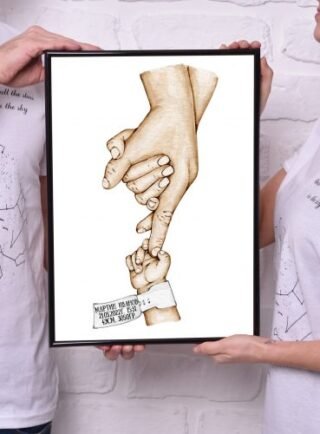 Персонализиран постер с бебешка табелка.