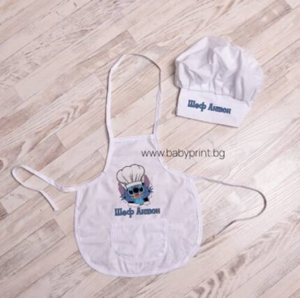 Детска престилка и шапка Stitch