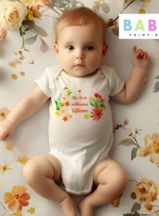 Персонализирано бебешко боди за Цветница