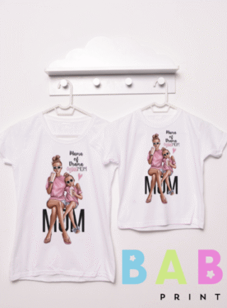 Комплект тениски за майка и дъщеря