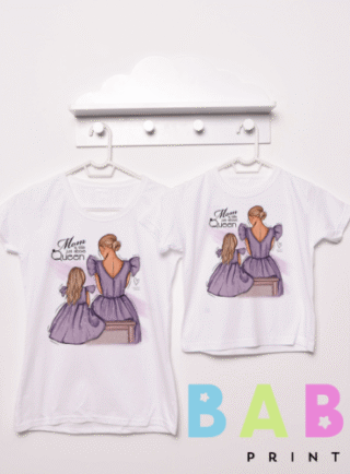 Комплект тениски за мама и дъщеря