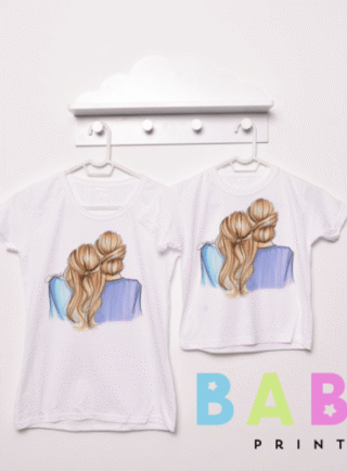 Комплект тениски за майка с дъщеря.