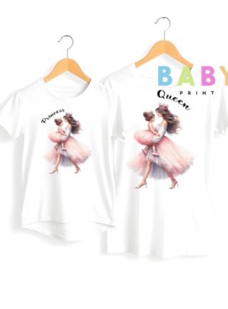 Комплект тениски за мама и момиче